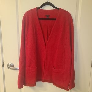 NWOT Plus Size Talbots Jacket Red With Fringe Bottom New Years/ Christmas